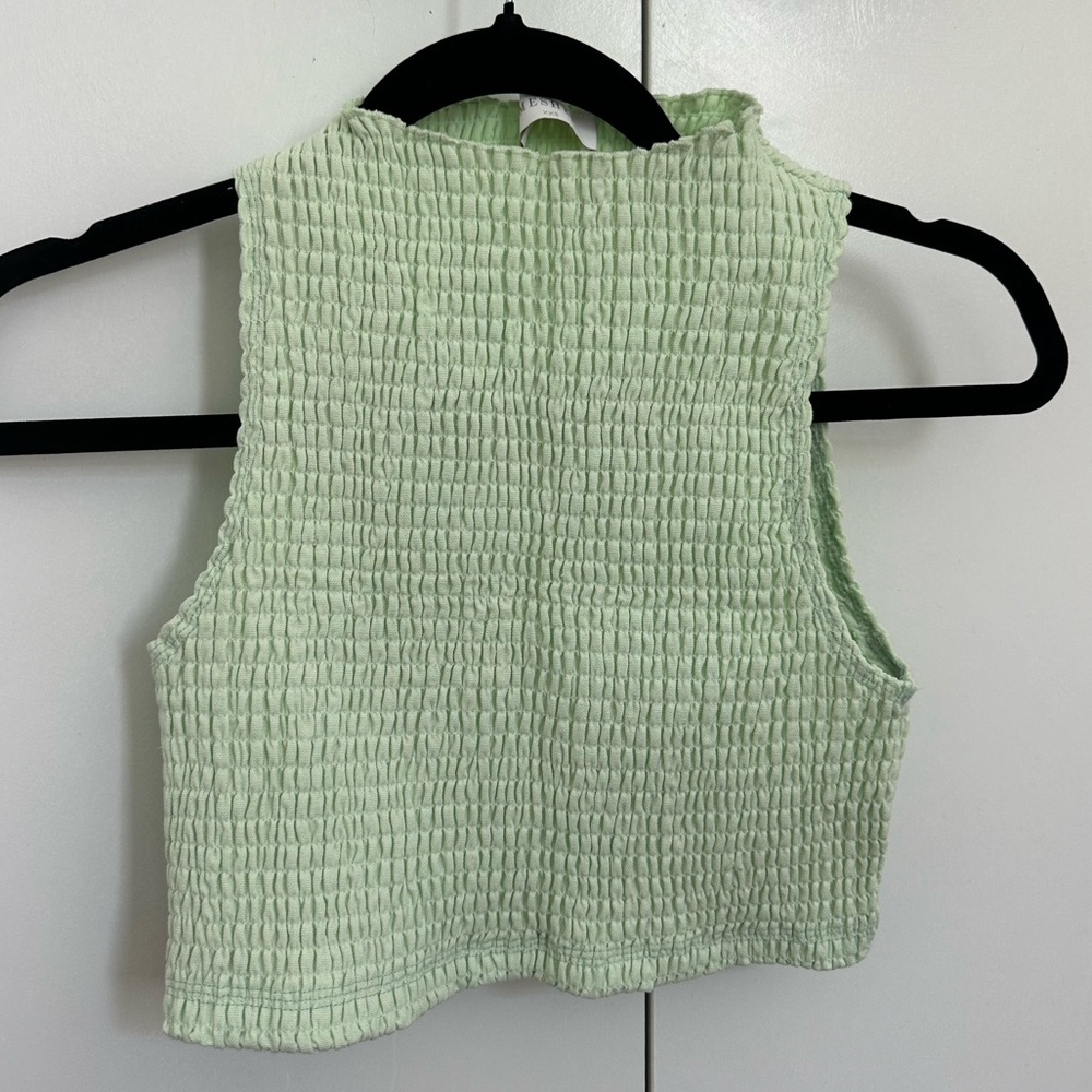 Meshki Sleeveless Linen Shirring Top💚